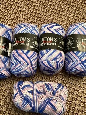 Mayflower Cotton 8 Print yarn 4+ skeins